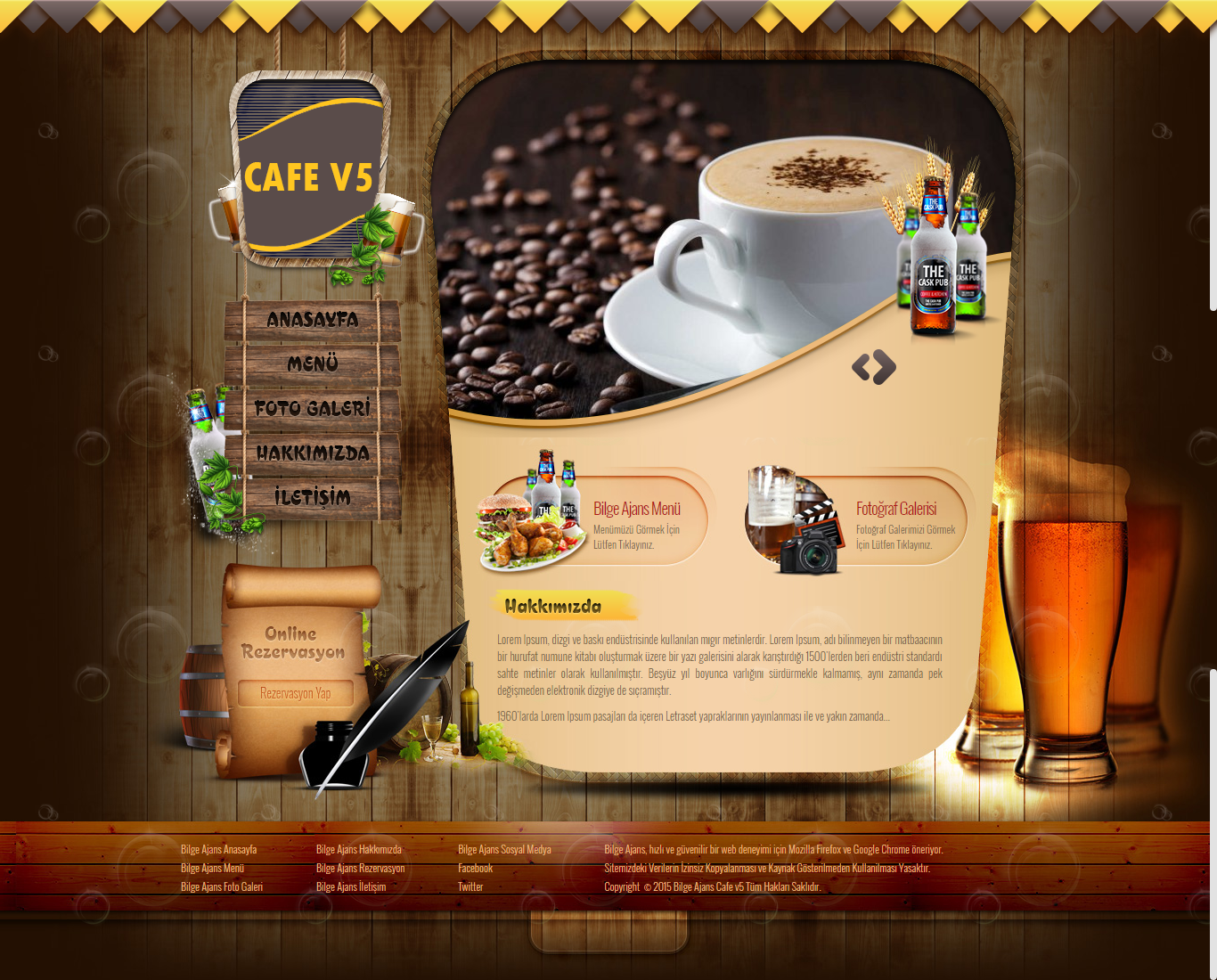 Bilge Ajans Cafe V5 Tasarımı